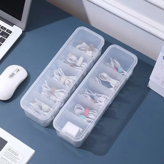 Transparent Compartment Storage Box | Cables, Socks & Home Organizer Compartment Storage Box Peaceful Pleasures Health and Wellness