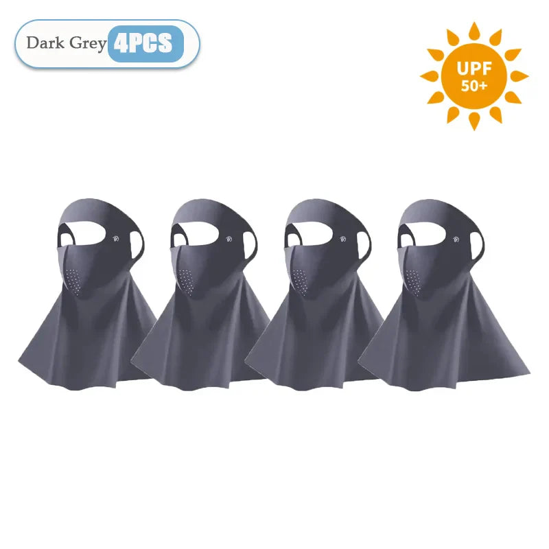 3D Ice Silk Sun Face Mask UPF50+ UV Balaclava for Cycling