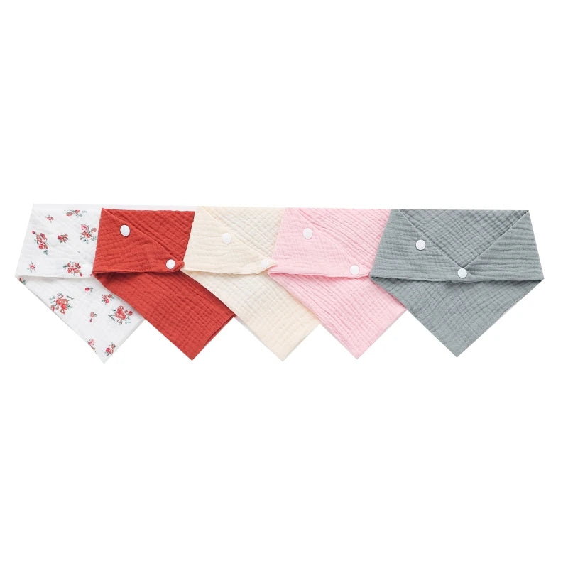 5-Pack Soft Cotton Baby Burp Cloths & Newborn Washcloths