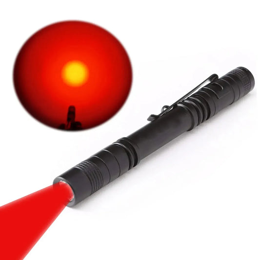 ESMARTER Red Light Penlight Flashlight | Camping & Astronomy Red Light Flashlight Oasis Select 702 red lgiht Black AAA
