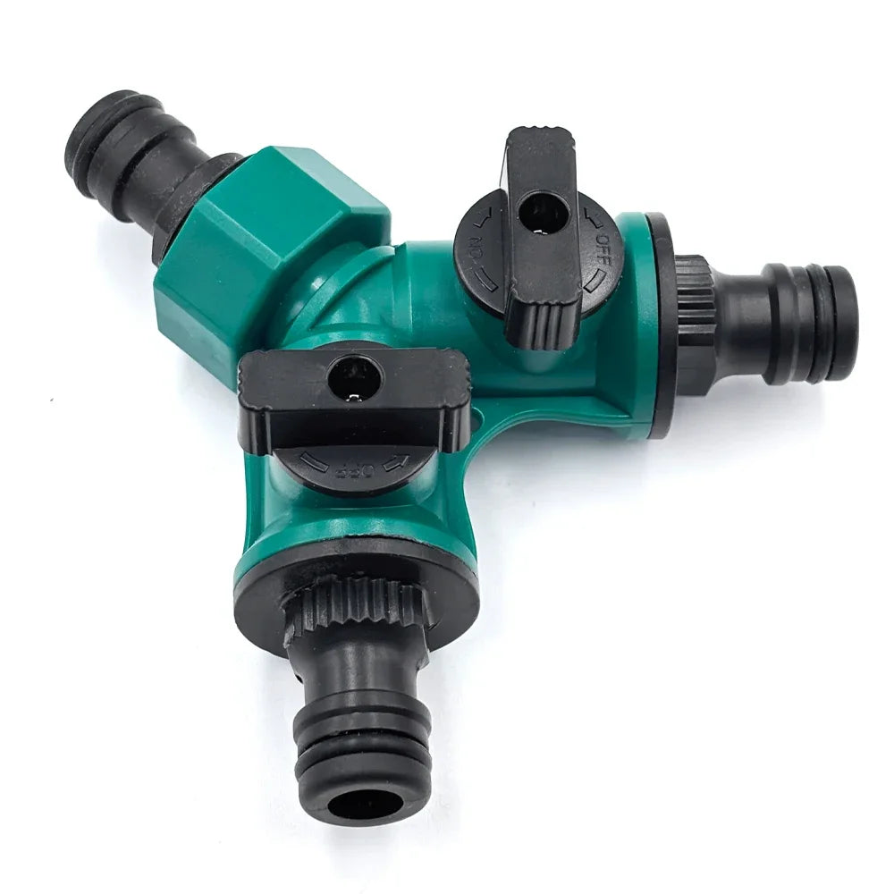 2 Way Garden Hose Splitter Garden Hose Connector with Faucet Watering Shut Off for Landscaping Flower Planting Irrigation Peaceful Pleasures Health and Wellness