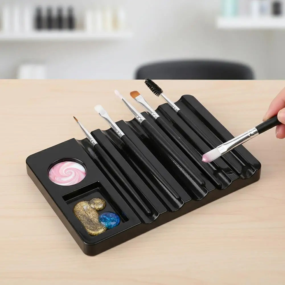 Acrylic Nail Art Brush Holder & Palette – 5-Pen Organizer