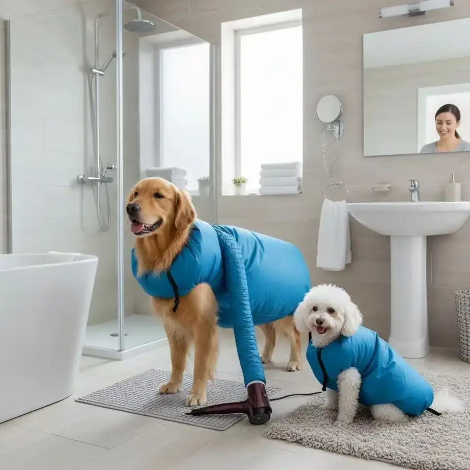Portable Pet Drying Bag Folding Dog Hair Dryer Box Blow Bag Pet Grooming Dry Bag Dog Blowing Cat Bathing Pet Hair Drying Clothes Peaceful Pleasures Health and Wellness