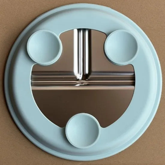 Stainless Steel Baby Suction Plate – BPA-Free, Detachable Silicone Suction Base, 9-Inch, Dishwasher Safe