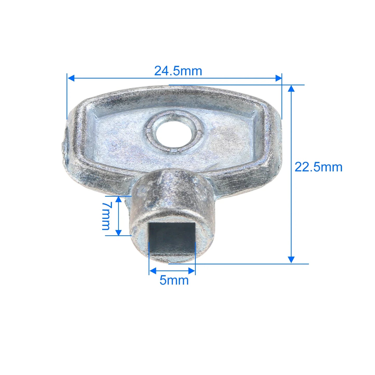 2-Pack Zinc Alloy Radiator Bleed Key | 5mm Square Socket