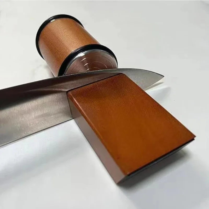 Rolling Knife Sharpener Magnetic Kitchen Professional Whetstone Sharpening System Wood Work DIY Grinder Tool 15° and 20°Angle Peaceful Pleasures Health and Wellness
