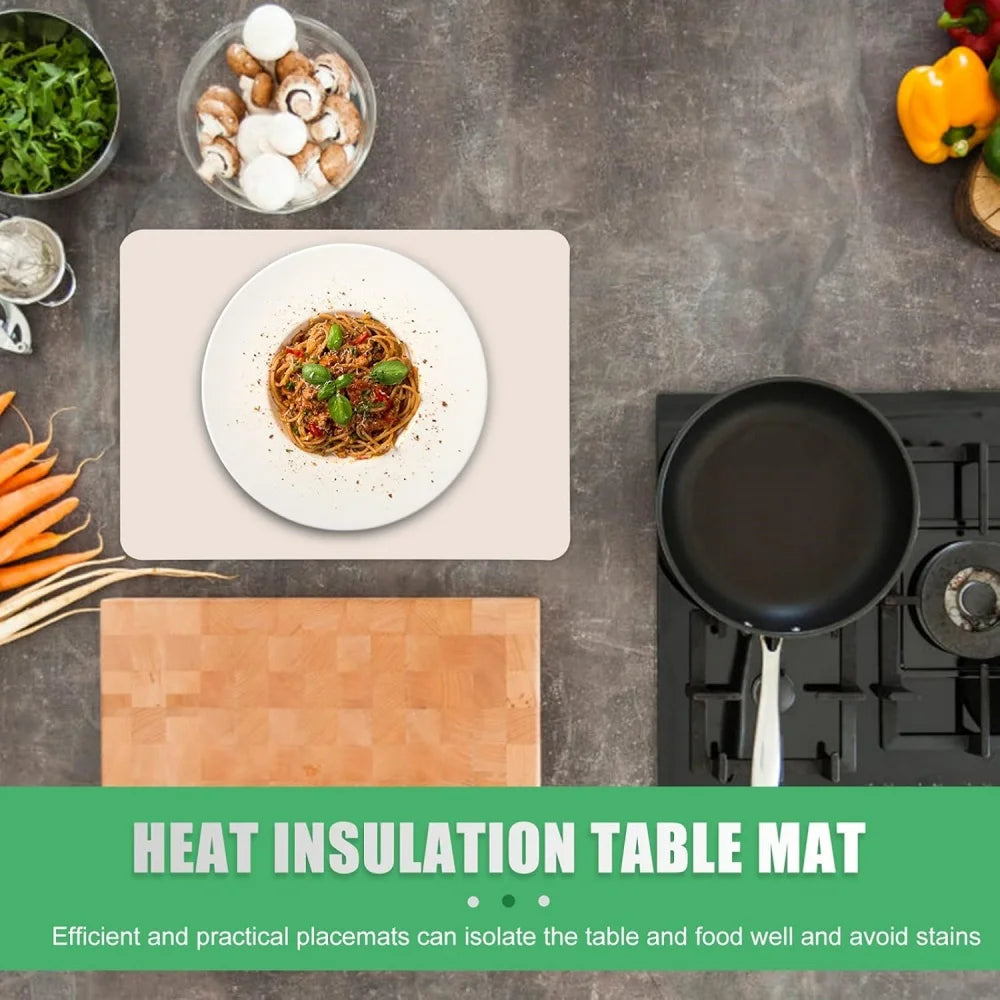 Leeseph 4pcs Silicone Placemats, Non-Slip Waterproof, Stain Resistant, Countertop Protector, Kitchen Counter Mat, Heat Resistant Peaceful Pleasures Health and Wellness