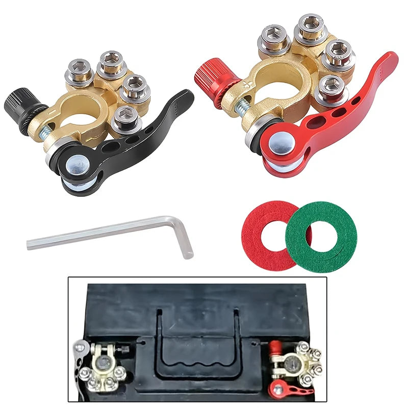 1 Pair 2 12V 24V Car Battery Terminals Quick Disconnect Wiring