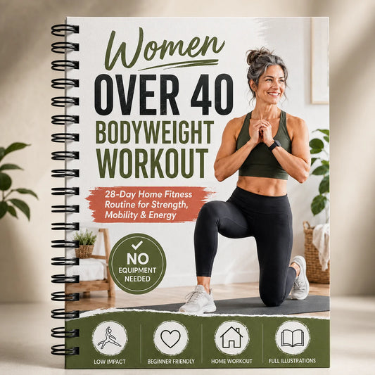 A5 Spiral Fitness Guide Women Over 40 Years Old 28 Day Home Peaceful Pleasures Health and Wellness