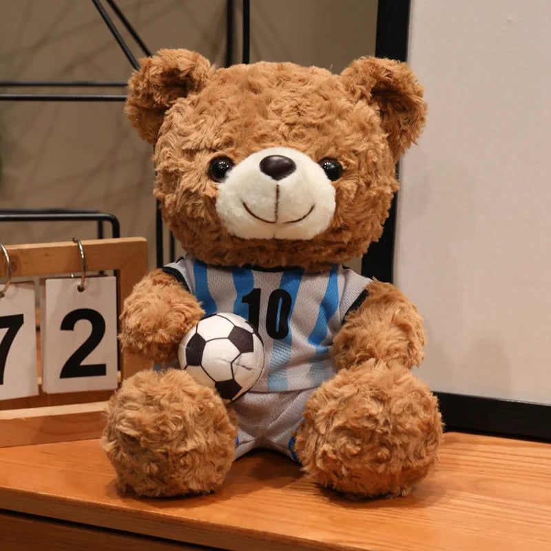 Soccer Teddy Bear Plush Toy | Football Fan Gift 23cm