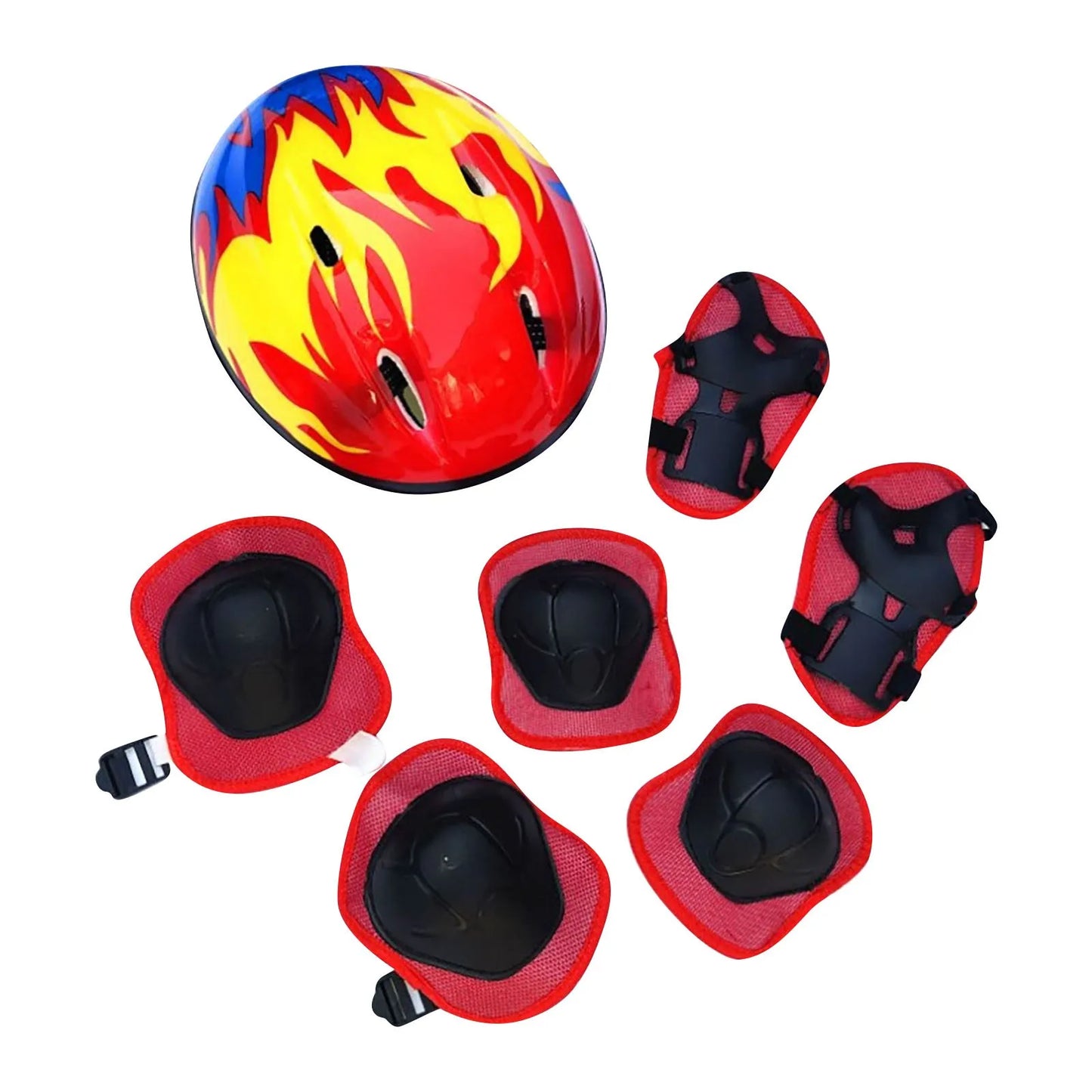 Kids 7-in-1 Safety Gear Set – Helmet, Knee & Elbow Pads
