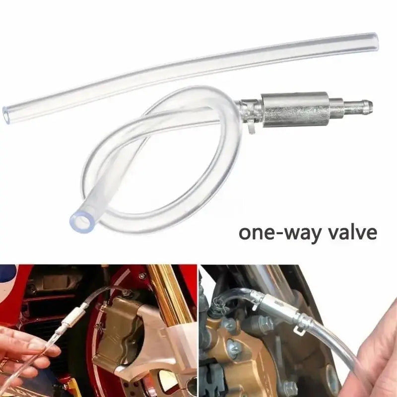 Motorcycle Brake Bleeder Hose One Way Valve Oil Extractor Tube for Hydraulic Brake System Bleeding and Fluid Change Peaceful Pleasures Health and Wellness