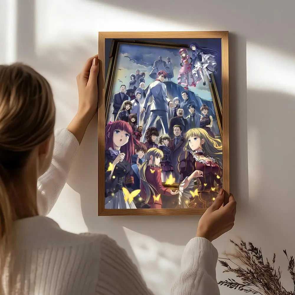 Umineko When They Cry Anime Poster – HD Self-Adhesive Wall Art Anime Wall Poster Peaceful Pleasures Health and Wellness White1 21X30cmNoframe