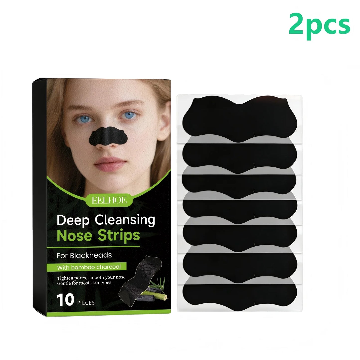 EELHOE Bamboo Charcoal Nose Strips – Blackhead & Pore Cleanser