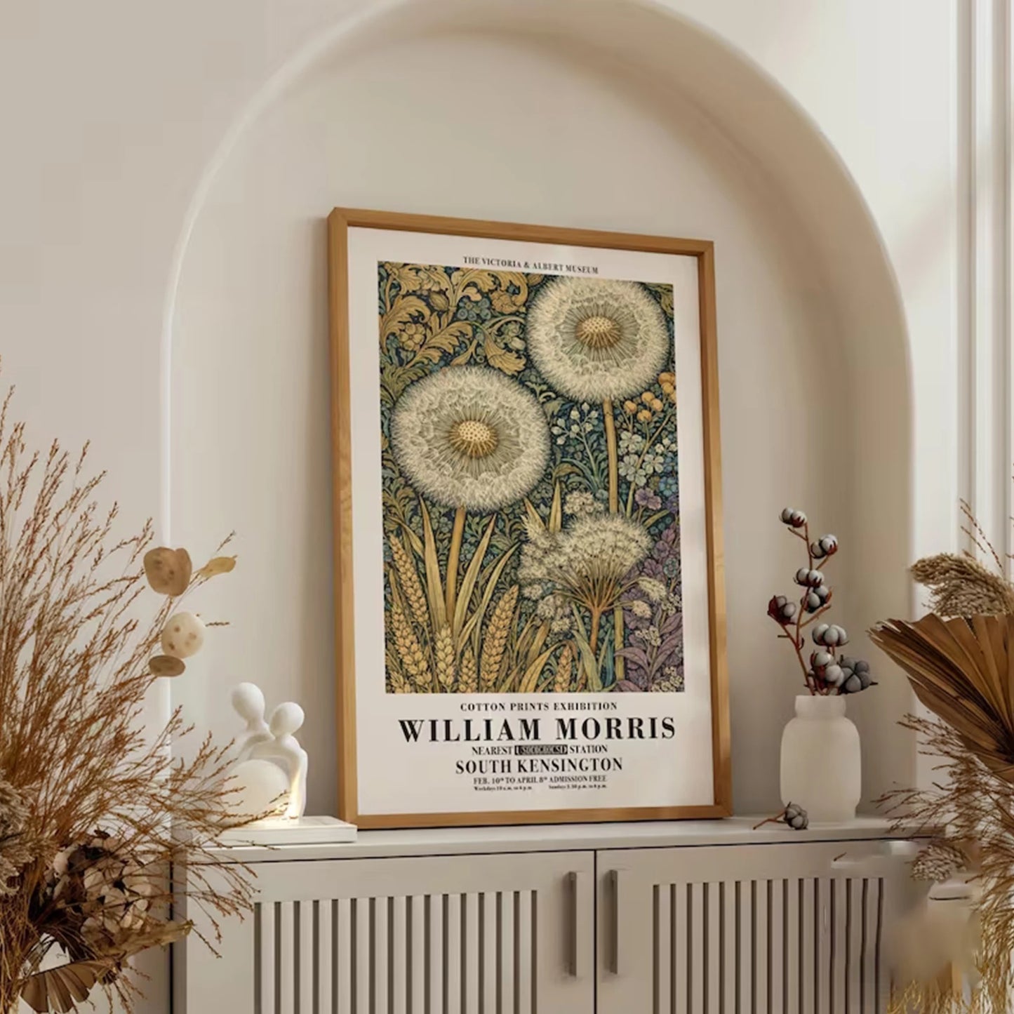 William Morris Dandelion Floral Canvas Wall Art Print | Home Decor