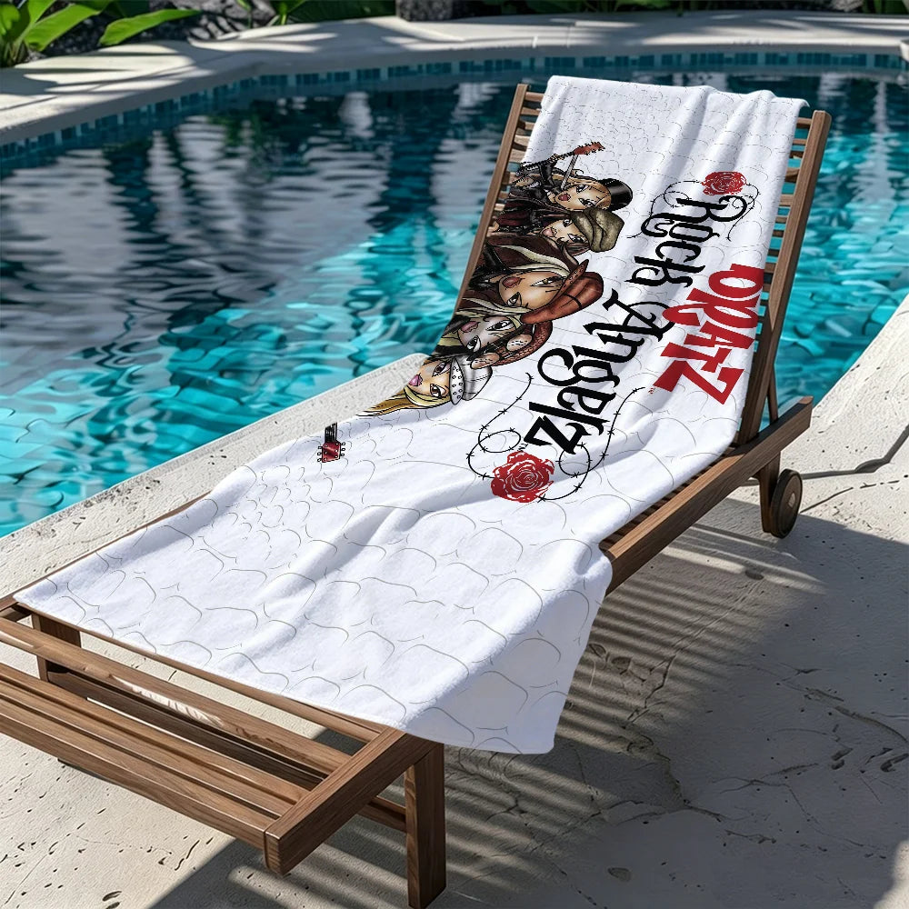 Y2K Fashion Doll Quick-Dry Beach Towel | Soft Pool & Travel Quick-Dry Beach Towel Peaceful Pleasures Health and Wellness