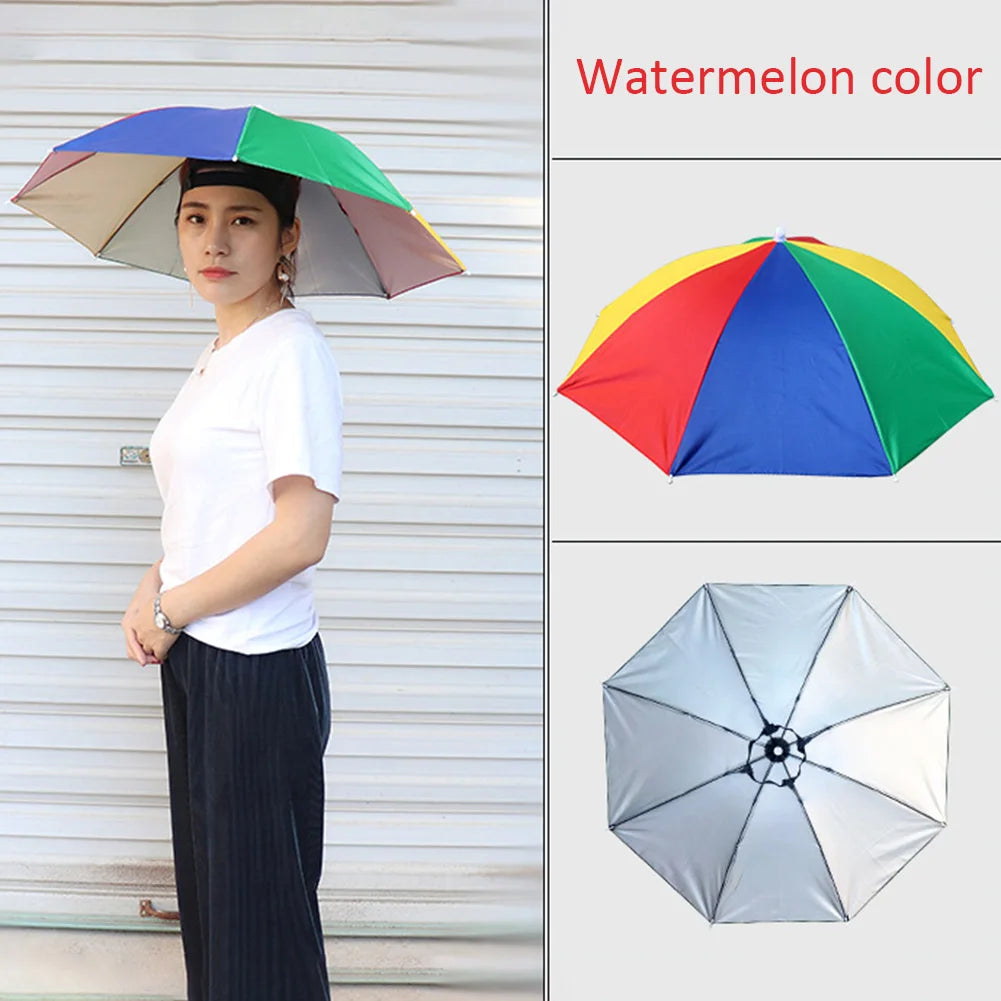 Hands-Free Umbrella Hat Cap – 27" UV & Waterproof, Fishing Peaceful Pleasures Health and Wellness