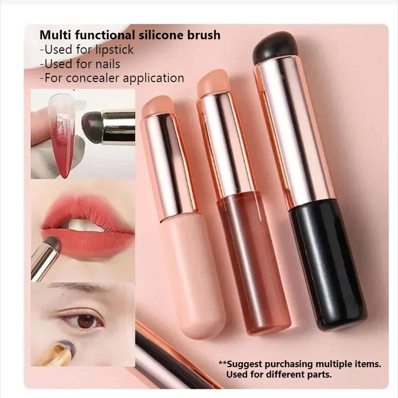 Nail Art Silicone Brush Reusable Mirror Powder Pigment Applying Manicure Tool Gradient Effect Nail Arts Silicone Applicator Peaceful Pleasures Health and Wellness