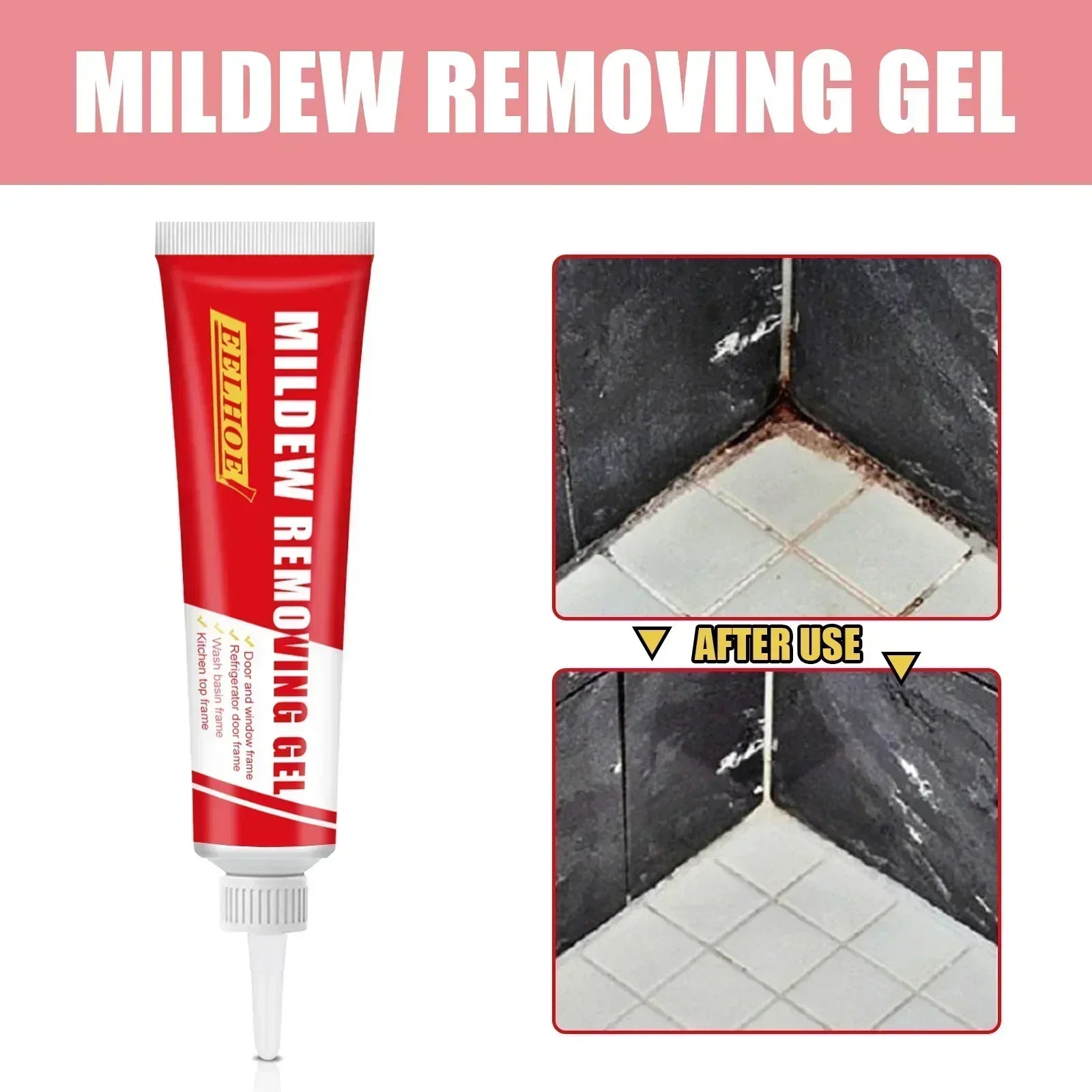 20g Wall Mold Mildews Remover Cleaner Gel Pool Tile Spot Mold Remover for Washing Machine Bathroom Kitchen Mildews Gel Peaceful Pleasures Health and Wellness