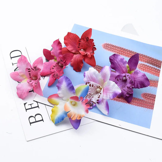 Artificial Silk Butterfly Orchid Flowers 10/20pcs | Wedding Decor Artificial Silk Flowers Peaceful Pleasures Health and Wellness