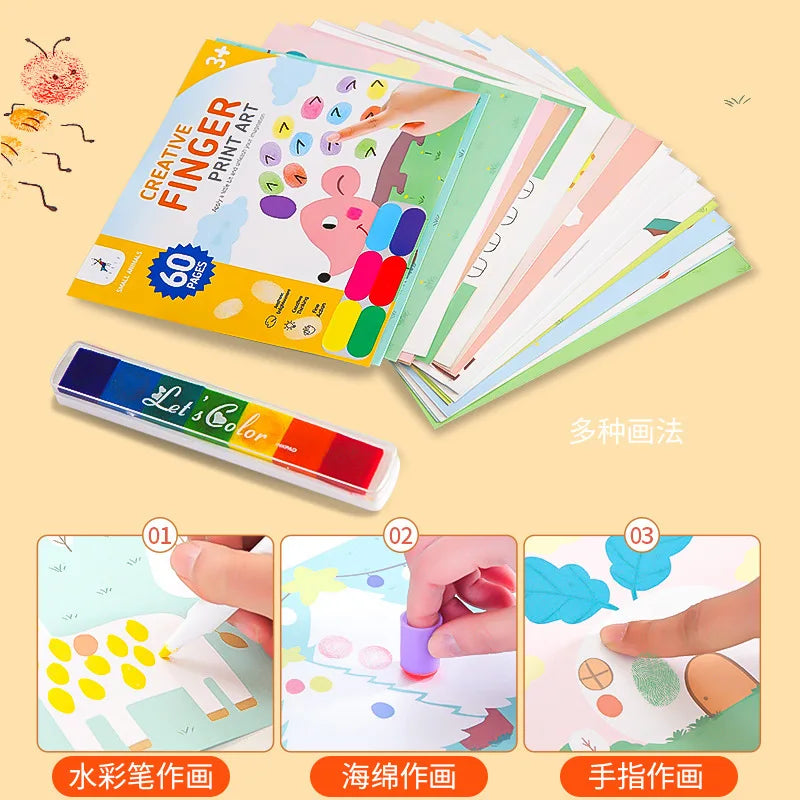 Creative Kids Finger Painting Portable Graffiti Coloring Doodle Toy