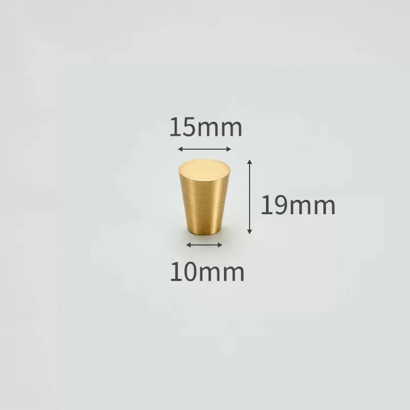 Solid Brass Cabinet Knobs | Modern Gold Furniture Pulls