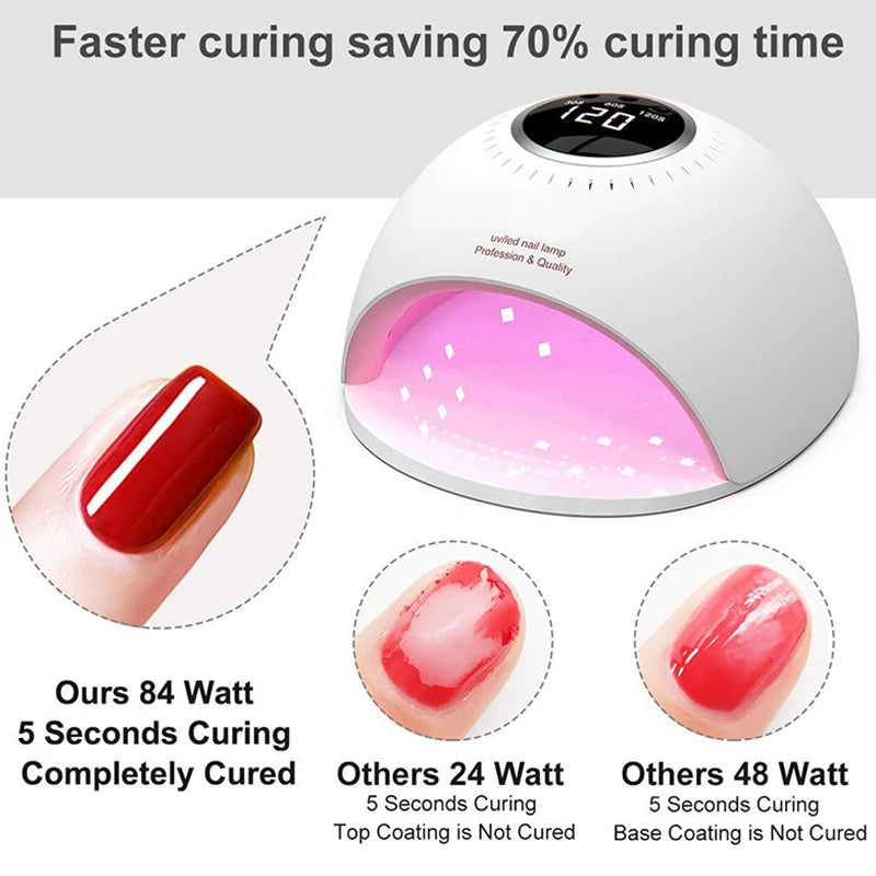 UV Nail Lamp, 82W UV Light for Nails Fast Curing Gel Nail Polish With 3 Timers and LCD Display, Professional LED Nail Dryer Lamp Peaceful Pleasures Health and Wellness