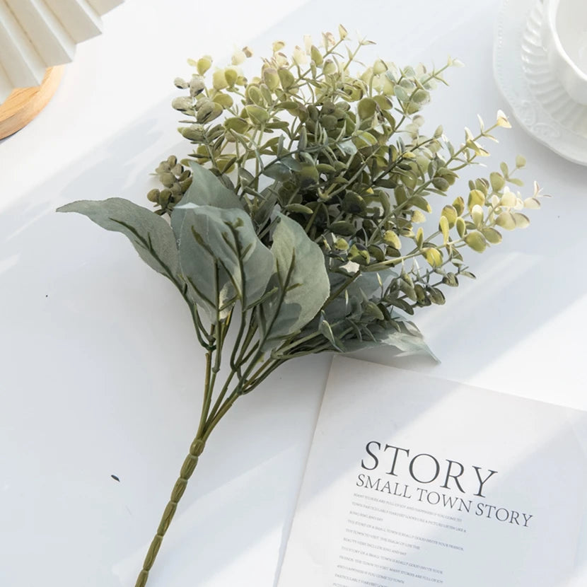 Artificial Eucalyptus Bouquet | Faux Floral Wedding Decor 31cm