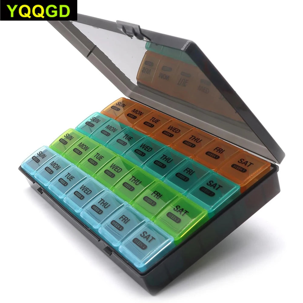 Monthly Pill Organizer 1 Time a Day,Extra Large 4 Weeks Pill Box Once a Day,28 Days Pill Container 1 Per Day,Weekly Vitamin Case Peaceful Pleasures Health and Wellness