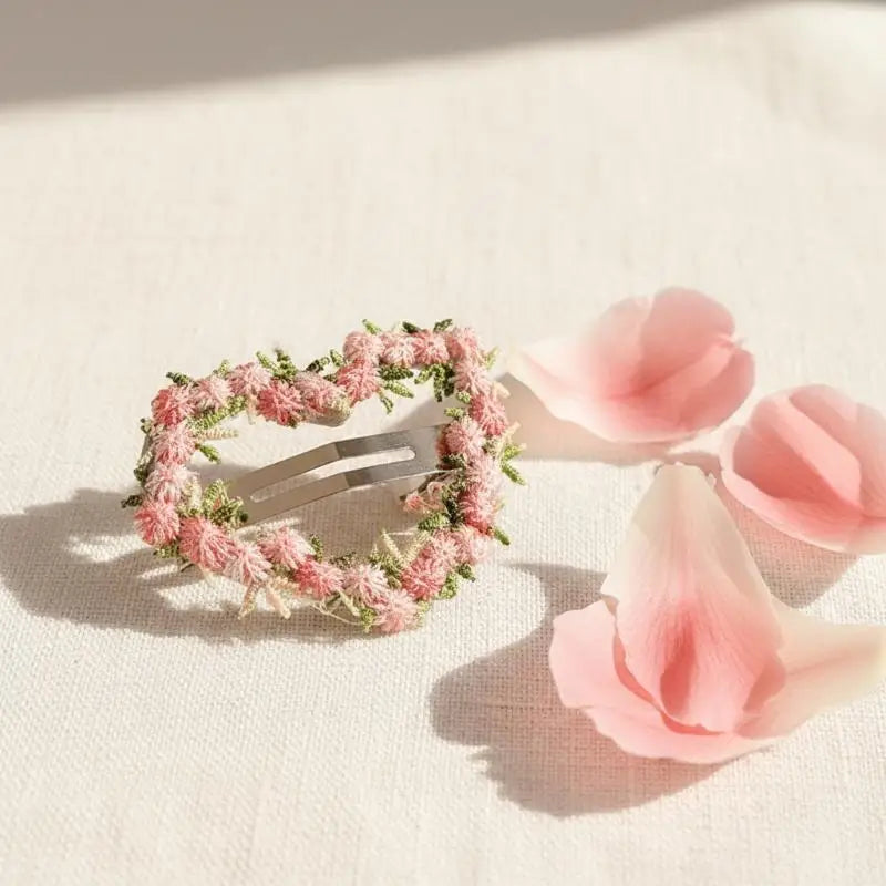 Pink Flower Star Heart Geometric Hair Clip for Women & Girls