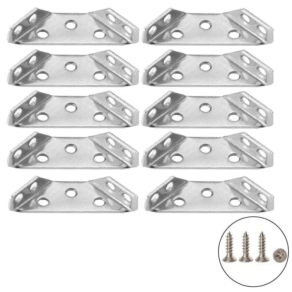 4/10/20Pc Corner Angle Code Thickened Stainless Steel 90 ° Right Angle Fixed Bracket Heavy Duty Furniture Fixed Connector Peaceful Pleasures Health and Wellness 10pcs