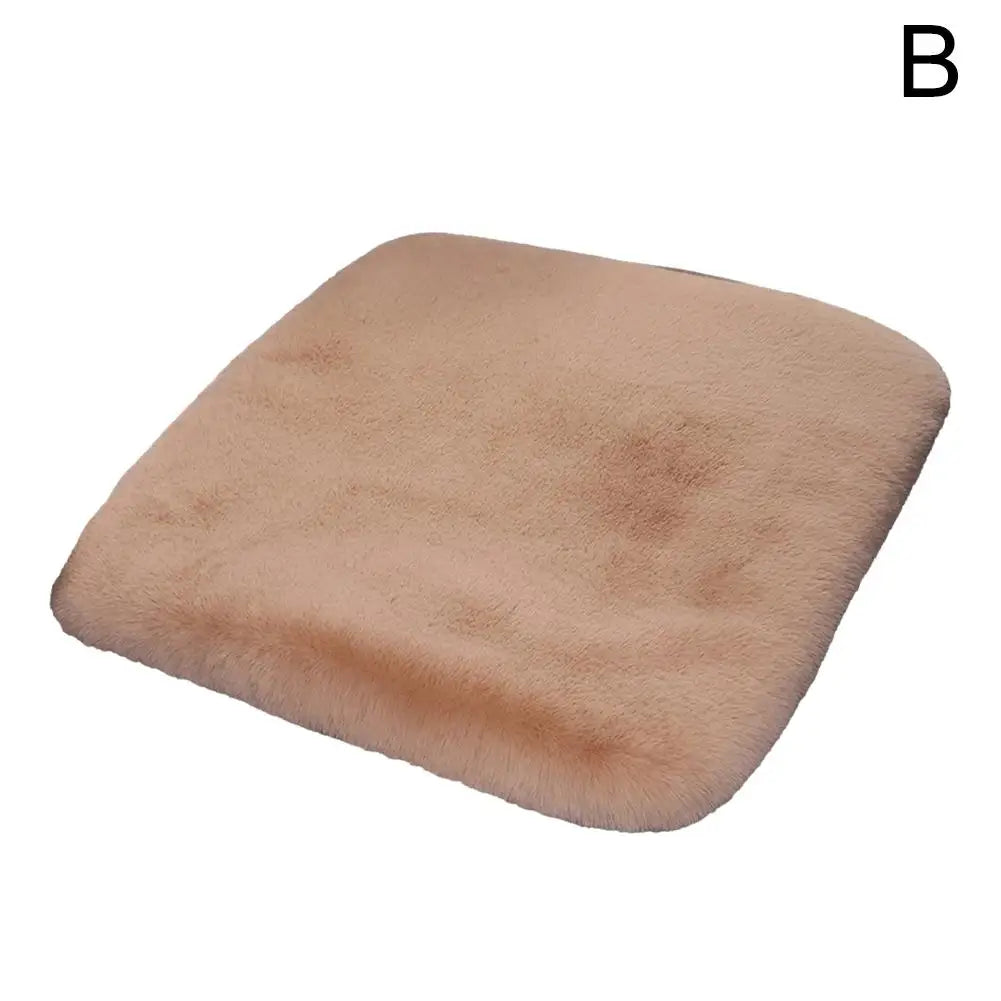 Winter Plush Faux Rabbit Fur Car Seat Cushion | Anti-Slip Pad Car Seat Cushion Peaceful Pleasures Health and Wellness Other Autumn And Winter khaki