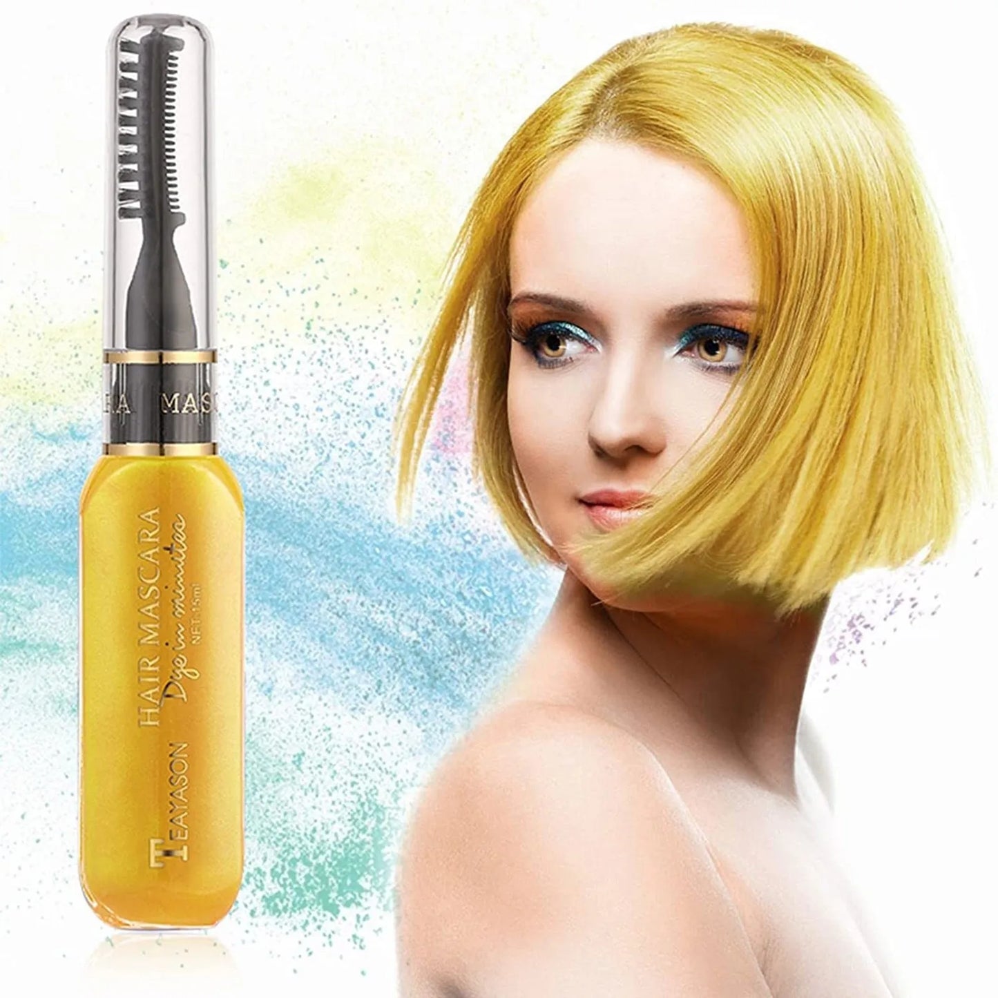 13 Colors Disposable Hair Dye Temporary Hair Mascara Instantly Hair Color Diy Great Gift Casual Party Stage Performance Decor Peaceful Pleasures Health and Wellness Gold One Size