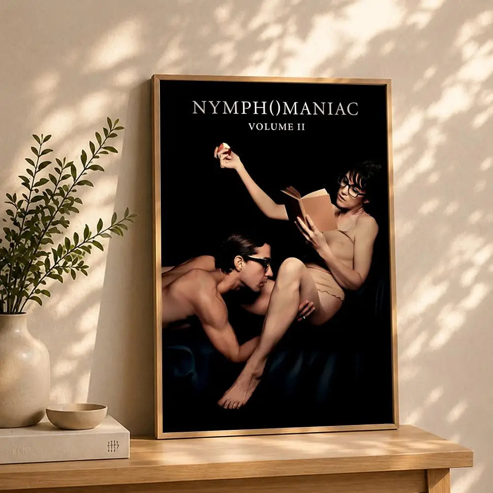 Movie-Nymphomaniac Poster HD Self Adhesive Waterproof Wall Art Ideal for Home Office Dorm Bedroom Great Gift Peaceful Pleasures Health and Wellness White3 15X20cmNoframe
