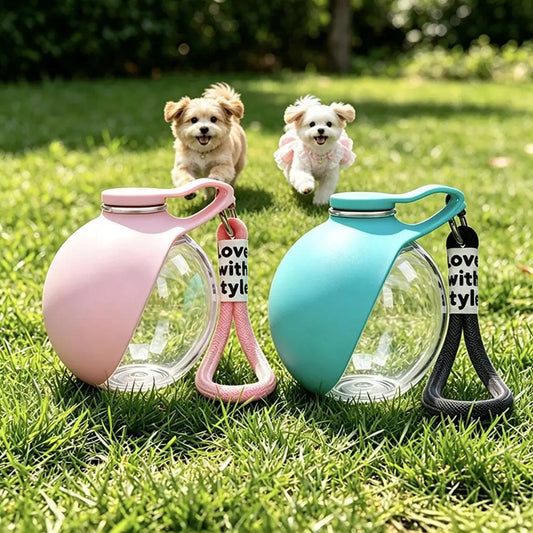 Portable Dog Water Bottle 285ml | Foldable Bowl, Leak-Proof Pet Travel Water Bottle Peaceful Pleasures Health and Wellness