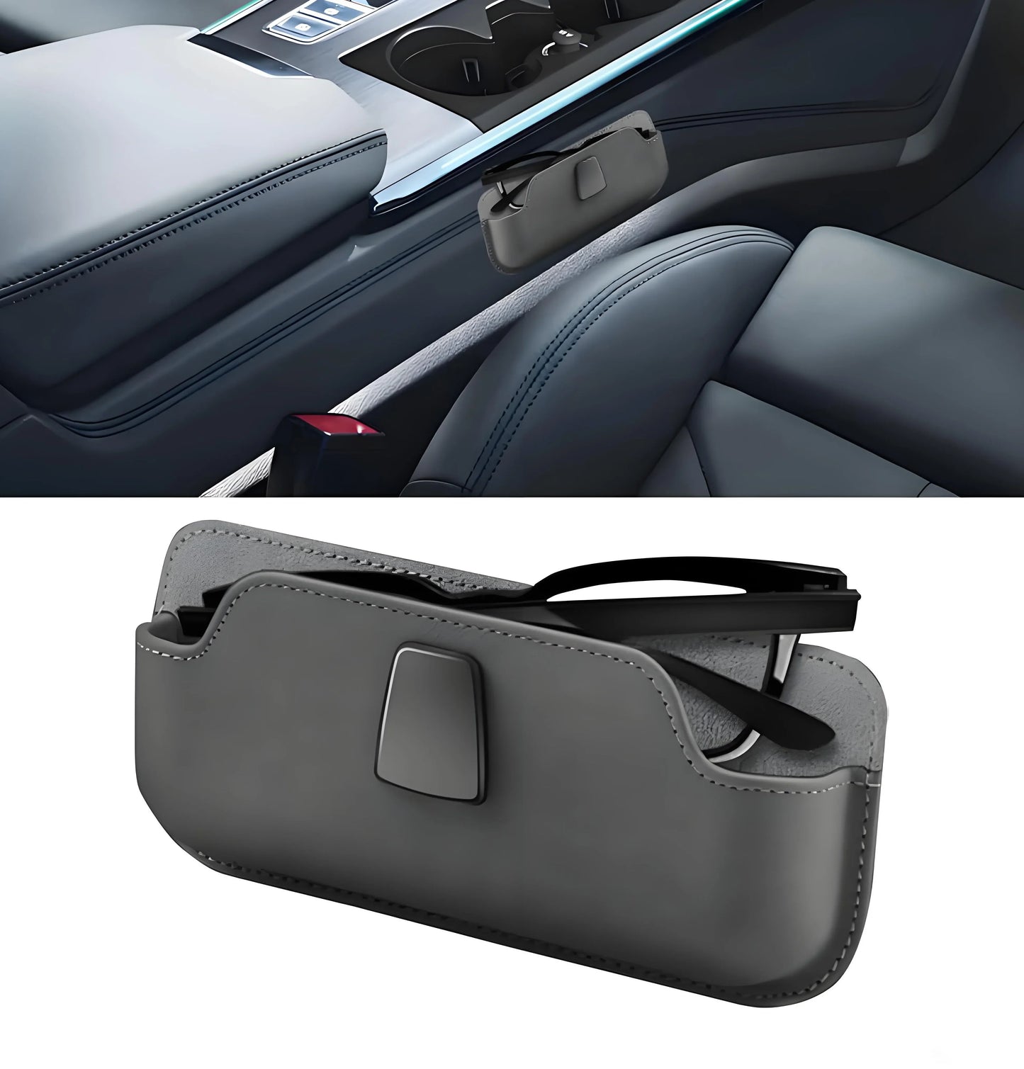 Car Sun Visor Sunglasses Holder – Magnetic Clip & Organizer