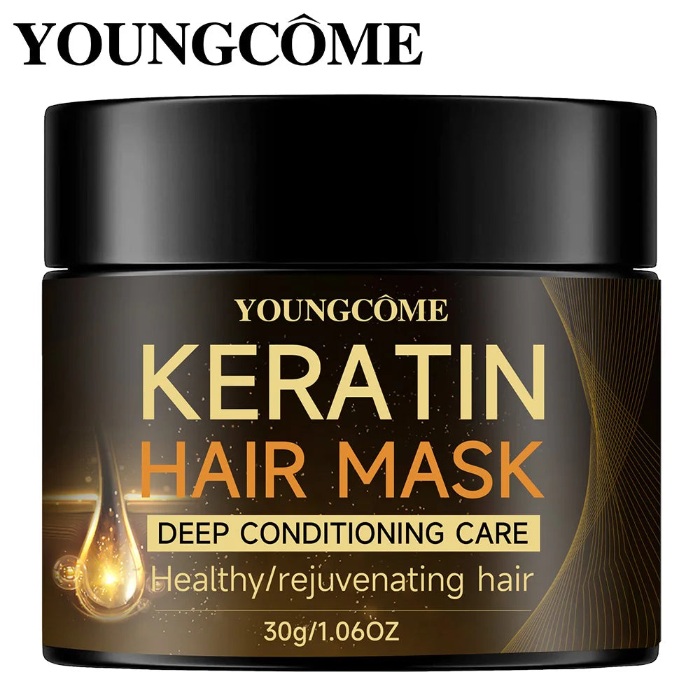 Keratin Hair Mask Moisturizer Conditioner Soft Smooth Frizz Damaged Hair Care Repair Damaged Hair Restore Shine Hair Mask Peaceful Pleasures Health and Wellness