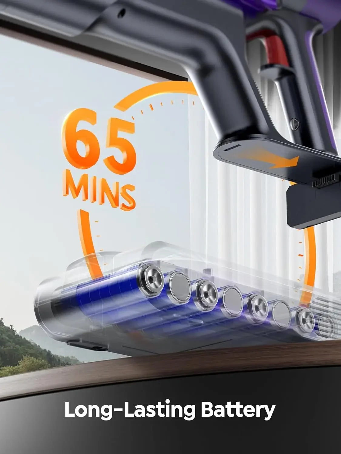 Cordless Vacuum Cleaner 600W 50KPA 65 Min Runtime, Self-Standing Stick Vacuum with Auto Mode for Pet Hair Carpet Floor Peaceful Pleasures Health and Wellness