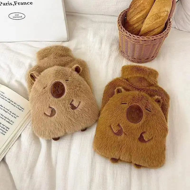 Capybara Hot Water Bottle 1000ml with Plush Cover | Hand Warmer