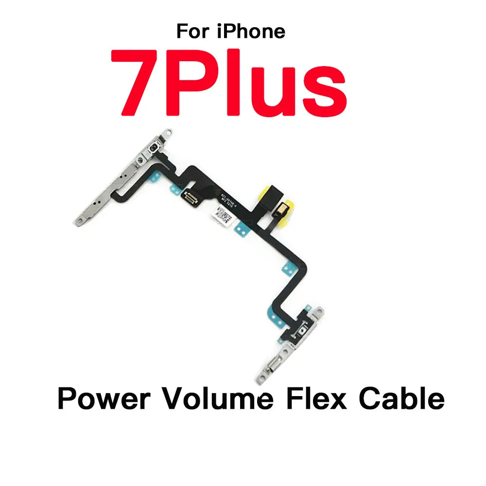iPhone 7–11 Pro Max Power & Volume Flex Cable with LED Flash