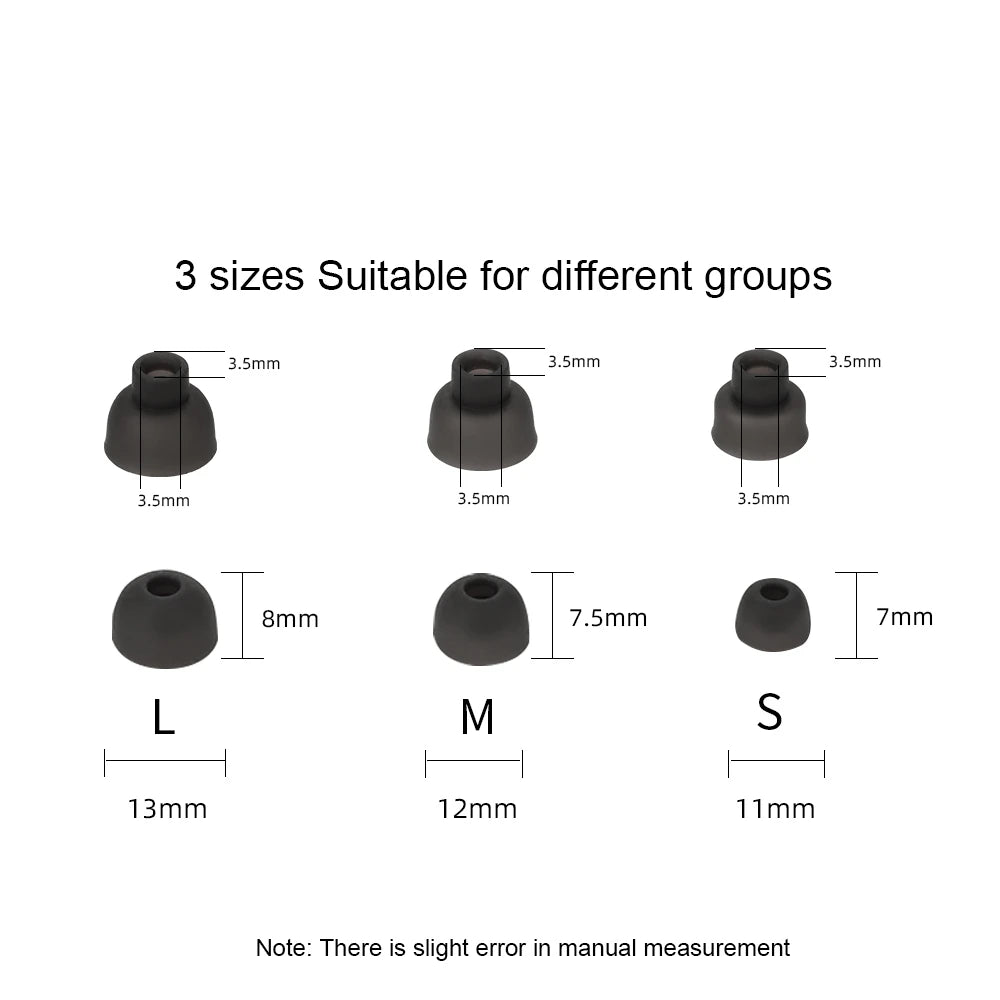 3 Pairs Of Earbuds Covers For Jabra ELITE 8 ACTIVE Silicone Earcups ELITE 8 ACTIVE Ear Caps Bluetooth Headset Accessories Peaceful Pleasures Health and Wellness