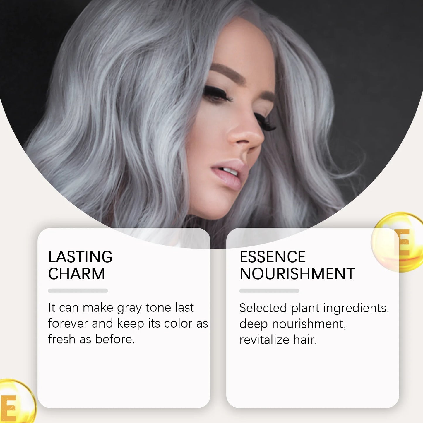 HOEGOA Silver Gray Hair Color Spray | Permanent Grandma Grey Dye