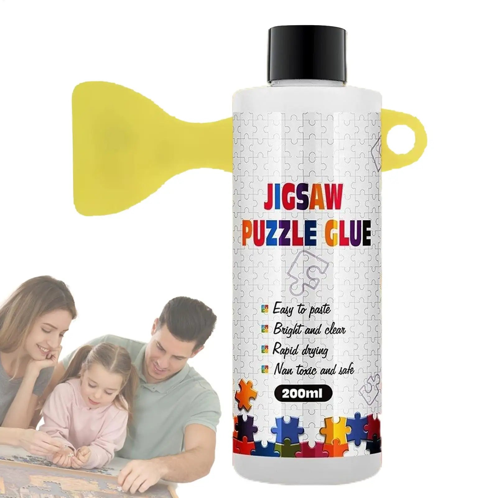 200ml DiamondPainting Sealer Art Glue Continuous Hold Gloss Effect Puzzle Puzzle Highlight Glue Artwork Maintenance Quick Drying Peaceful Pleasures Health and Wellness
