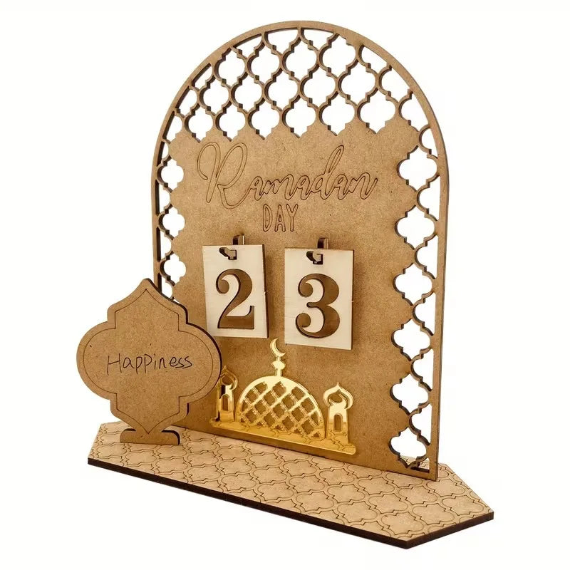 Eid Mubarak Wooden Ramadan Countdown Calendar – DIY Gift 2026