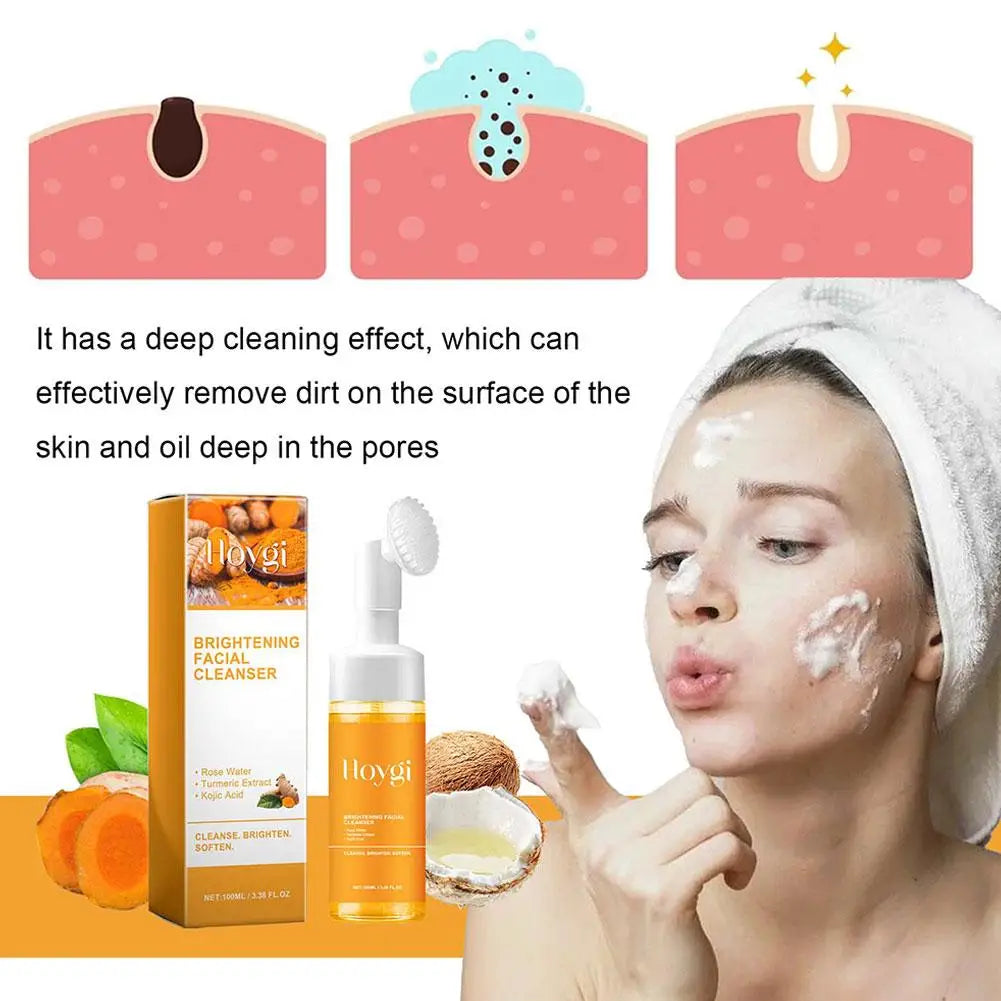 Turmeric Facial Cleanser Facial Scrub Cleansing Oil Control Blackhead Remover Shrink Pores Skin Care Body Care Peaceful Pleasures Health and Wellness