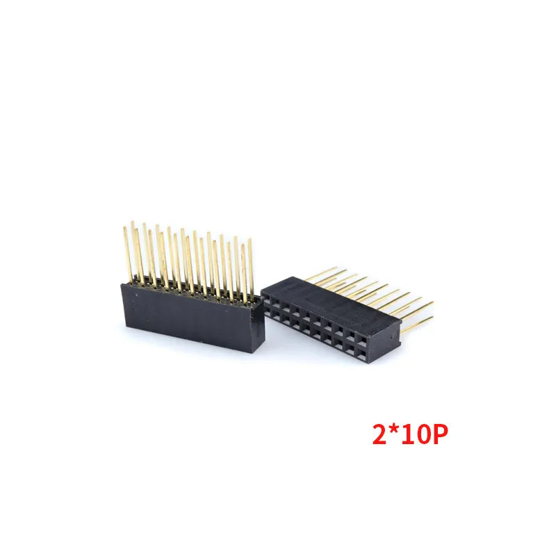 10PCS 2.54mm Double Row Female Long Pin 11mm Breakaway PCB Board Pin Header Socket Connector 2x3 2x4 2x6 2x8 2x10 2x18 2x20 Pins Peaceful Pleasures Health and Wellness