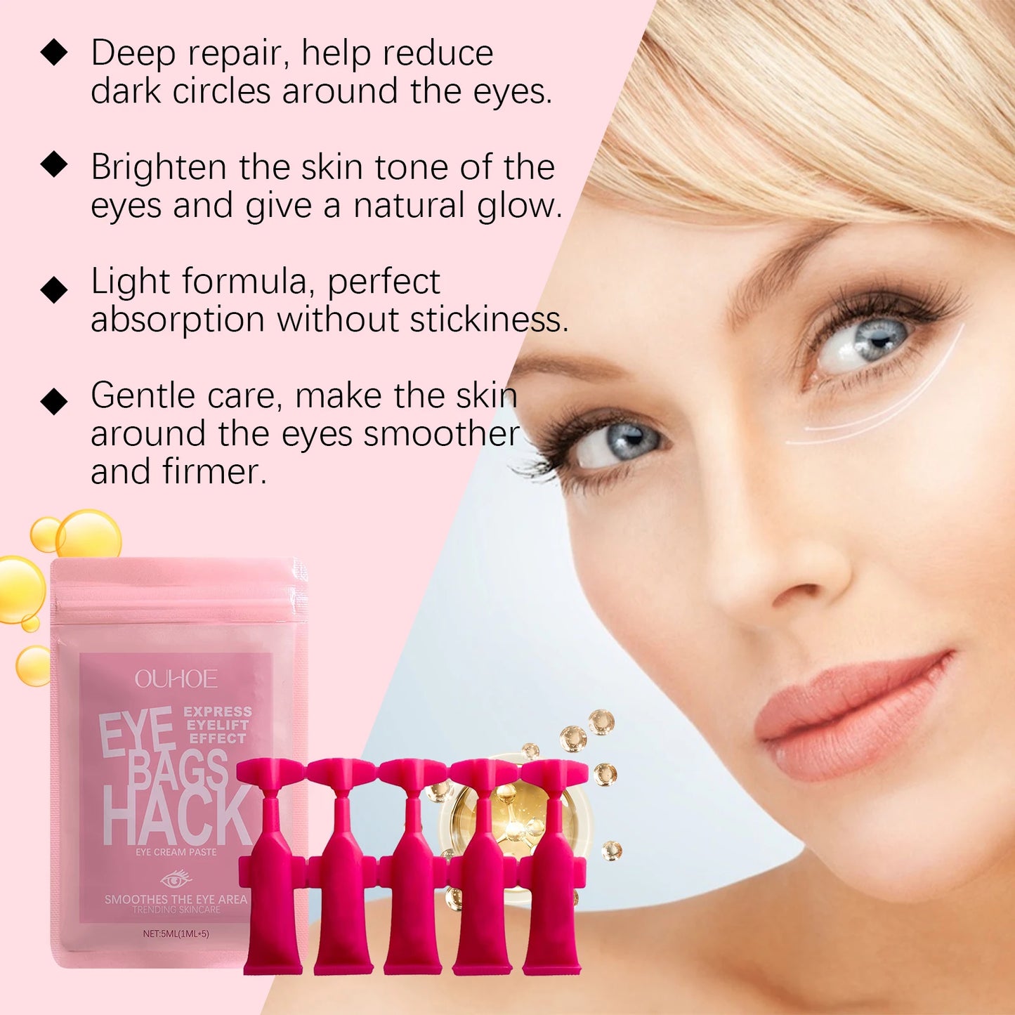 OUHOE Moisturizing Eye Cream – Firms & Reduces Fine Lines