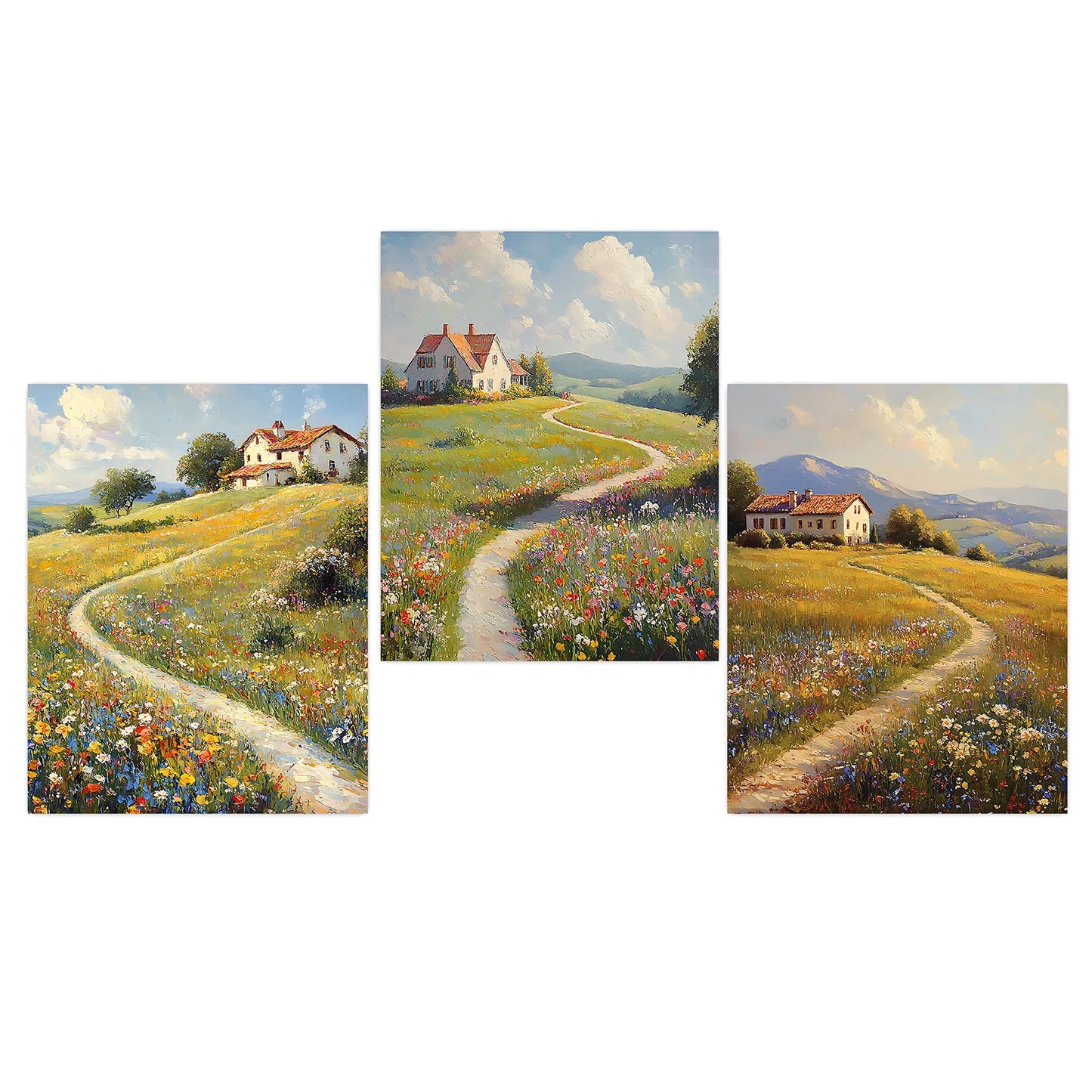 Landscape Wall Art, Nordic Plant Canvas Painting, Wildflower Botanical Meadow Poster Print for Bedroom Living Room Wall Decor Peaceful Pleasures Health and Wellness 01 15x20cm No Frame China Mainland