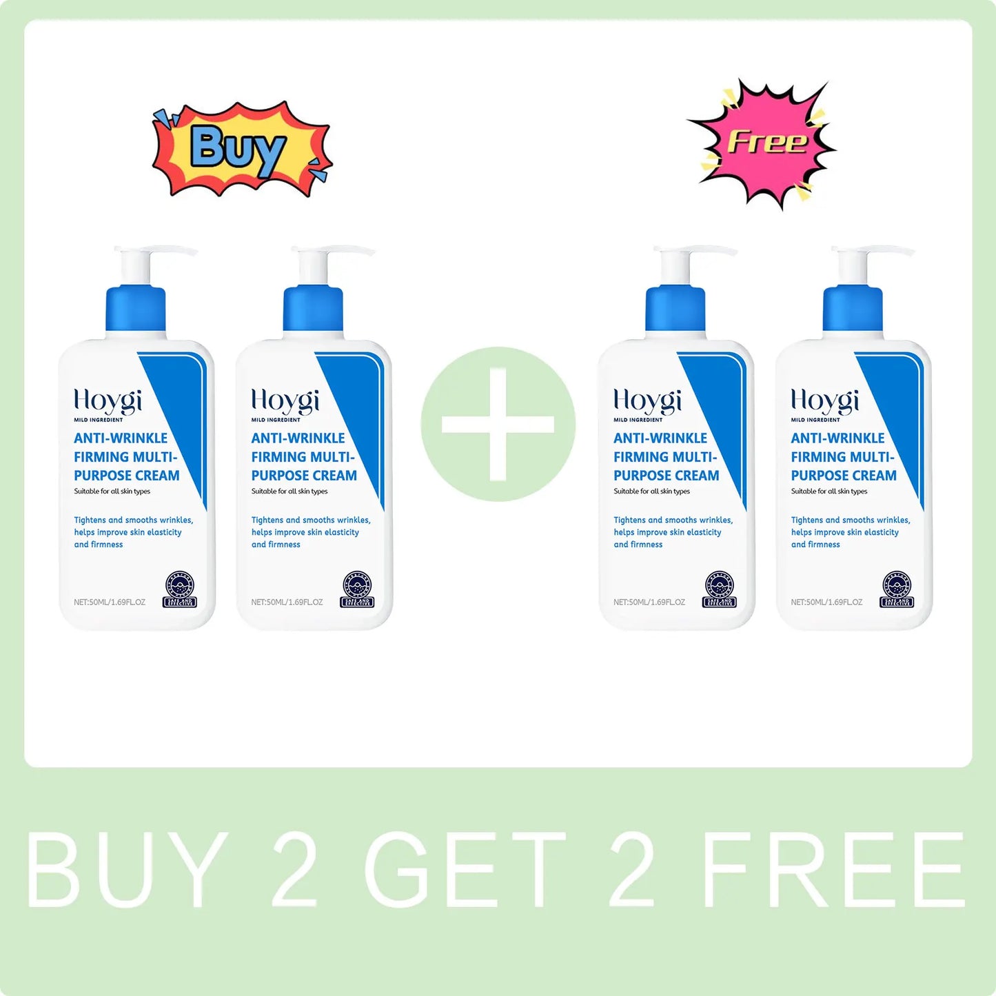 Hyaluronic Acid Cream Shrink Pores Anti Wrinkle Nourishing Hydrating Improve Dryness Remove Fine Lines Moisturizing Facial Cream Peaceful Pleasures Health and Wellness Buy 2 Get 2 Free