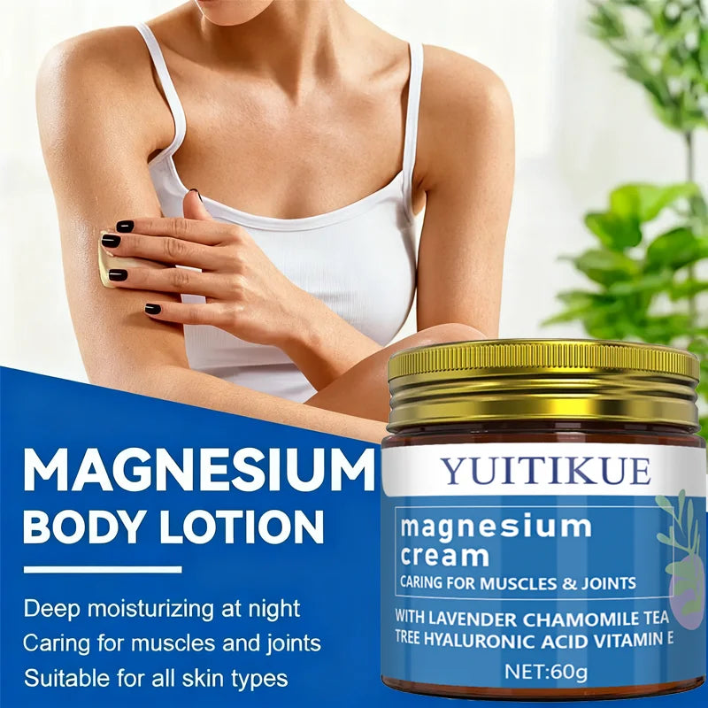 YUITIKUE Magnesium Body Lotion 60g | Night Muscle Moisturizer Magnesium Body Lotion Peaceful Pleasures Health and Wellness